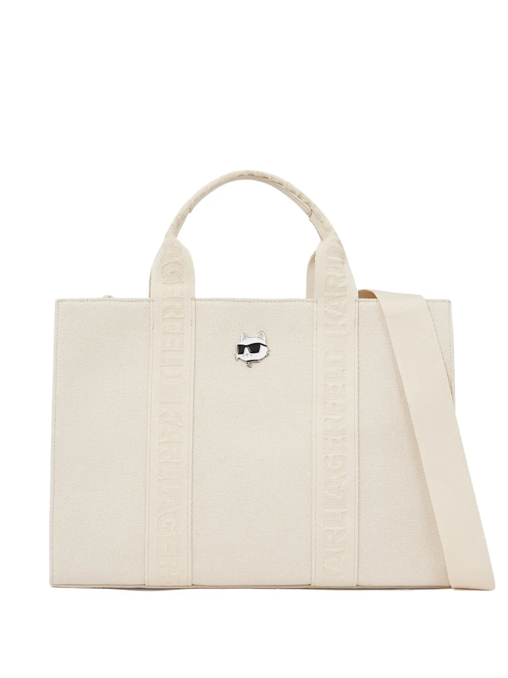 کیف توت زنانه Karl Lagerfeld مدل Medium Ikon Choupette Square Beige