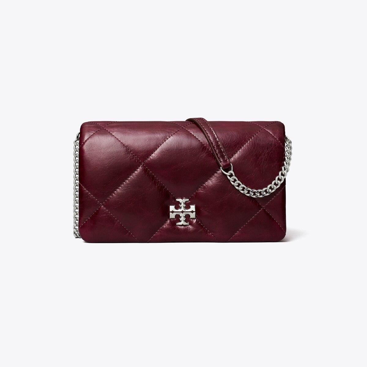 کیف کراسبادی زنانه Tory Burch مدل Kira Diamond Quilt Distressed in red, size OS red