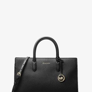 کیف دستی زنانه Michael Kors مدل Scarlett Medium Textured مشکی