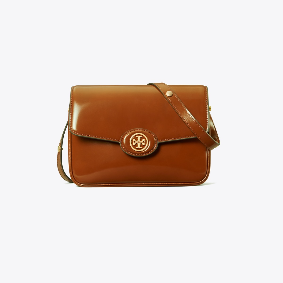 کیف دوشی زنانه Tory Burch مدل Robinson Spazzolato in brown, size OS قهوهای