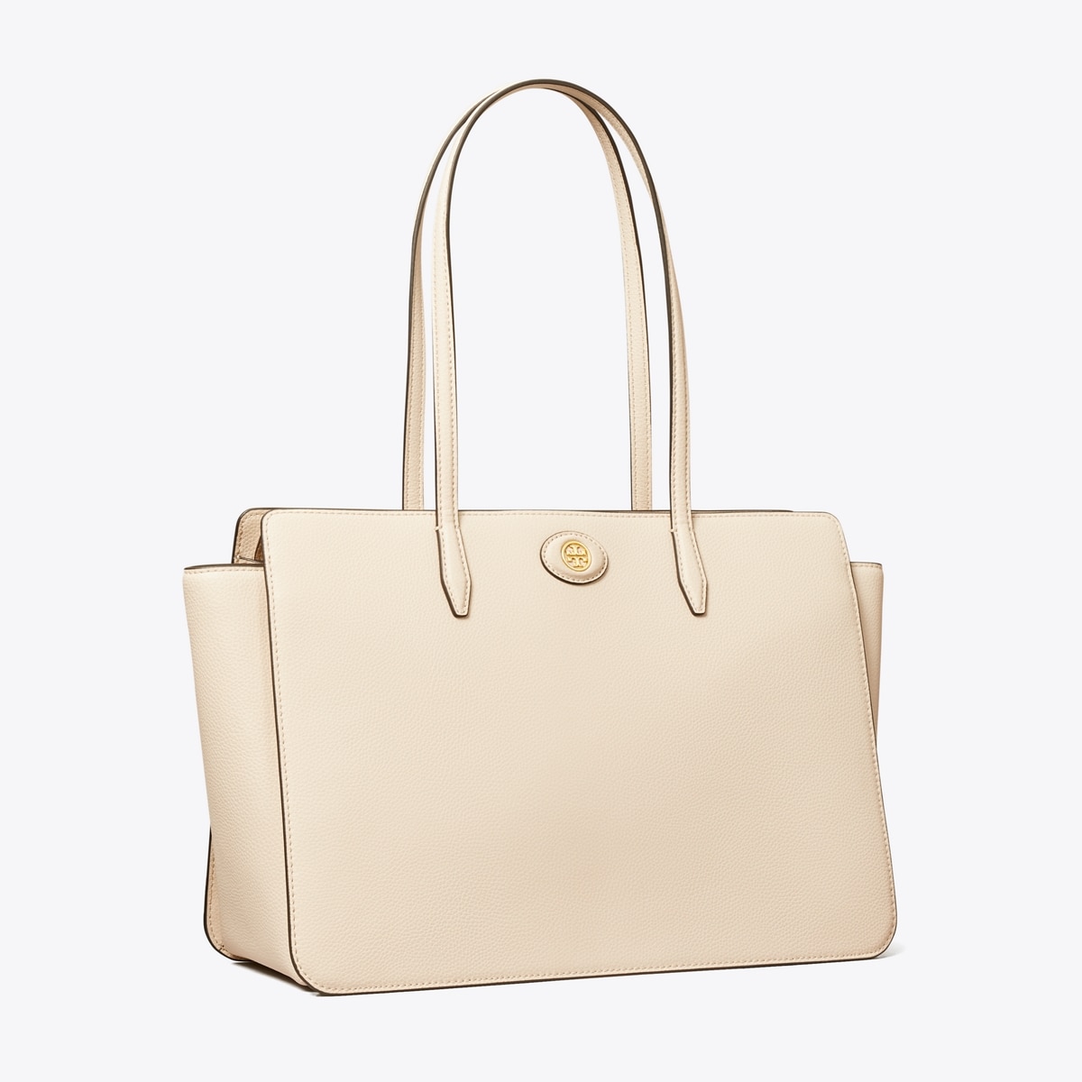 کیف توت زنانه Tory Burch مدل Robinson Pebbled in white, size OS سفید