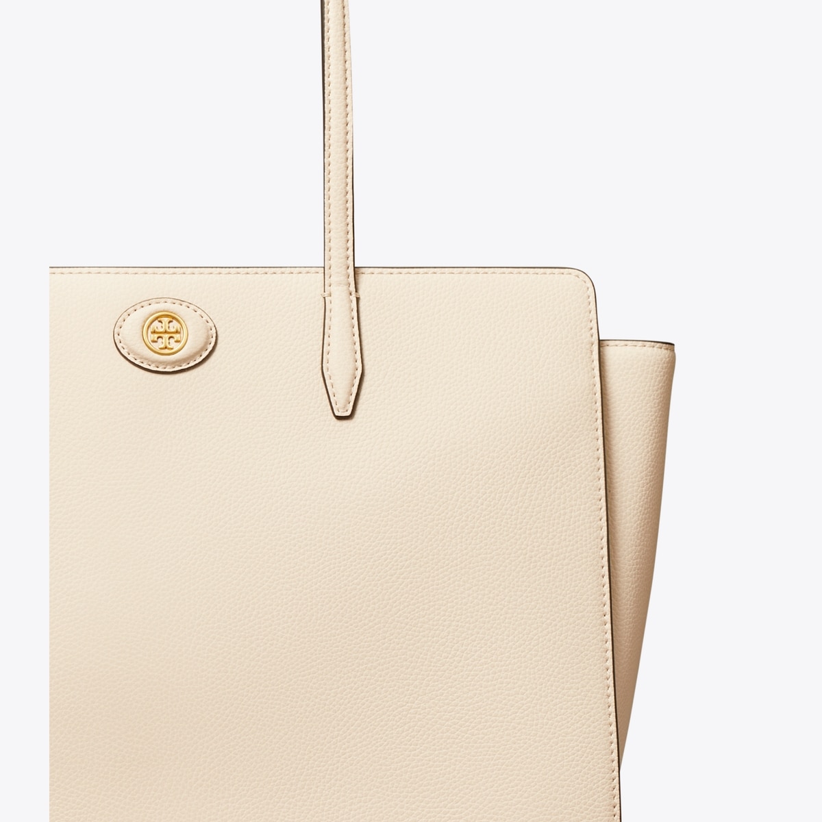 کیف توت زنانه Tory Burch مدل Robinson Pebbled in white, size OS سفید