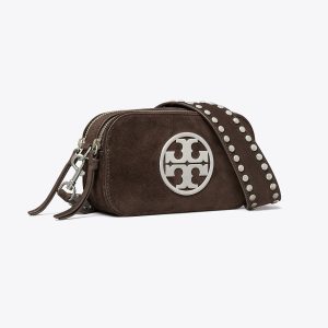 کیف کراس‌بادی زنانه Tory Burch مدل Mini Miller Suede   in brown, size OS قهوه‌ای