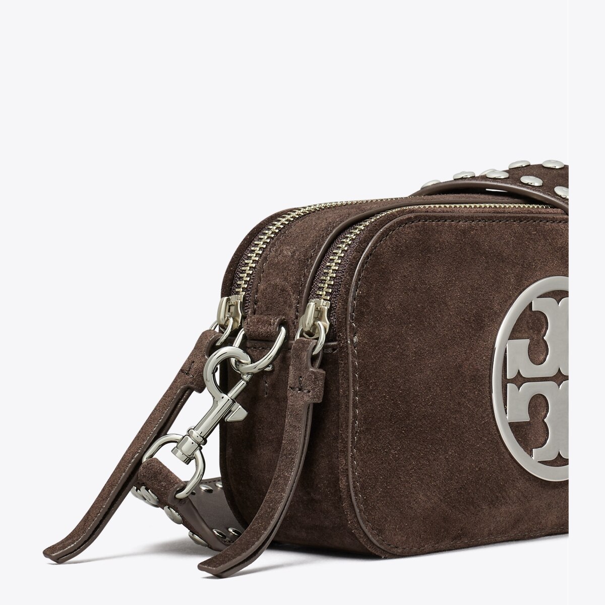 کیف کراسبادی زنانه Tory Burch مدل Mini Miller Suede in brown, size OS قهوهای