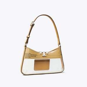 کیف دوشی زنانه Tory Burch مدل Eleanor Clear Slim   in white, size OS سفید