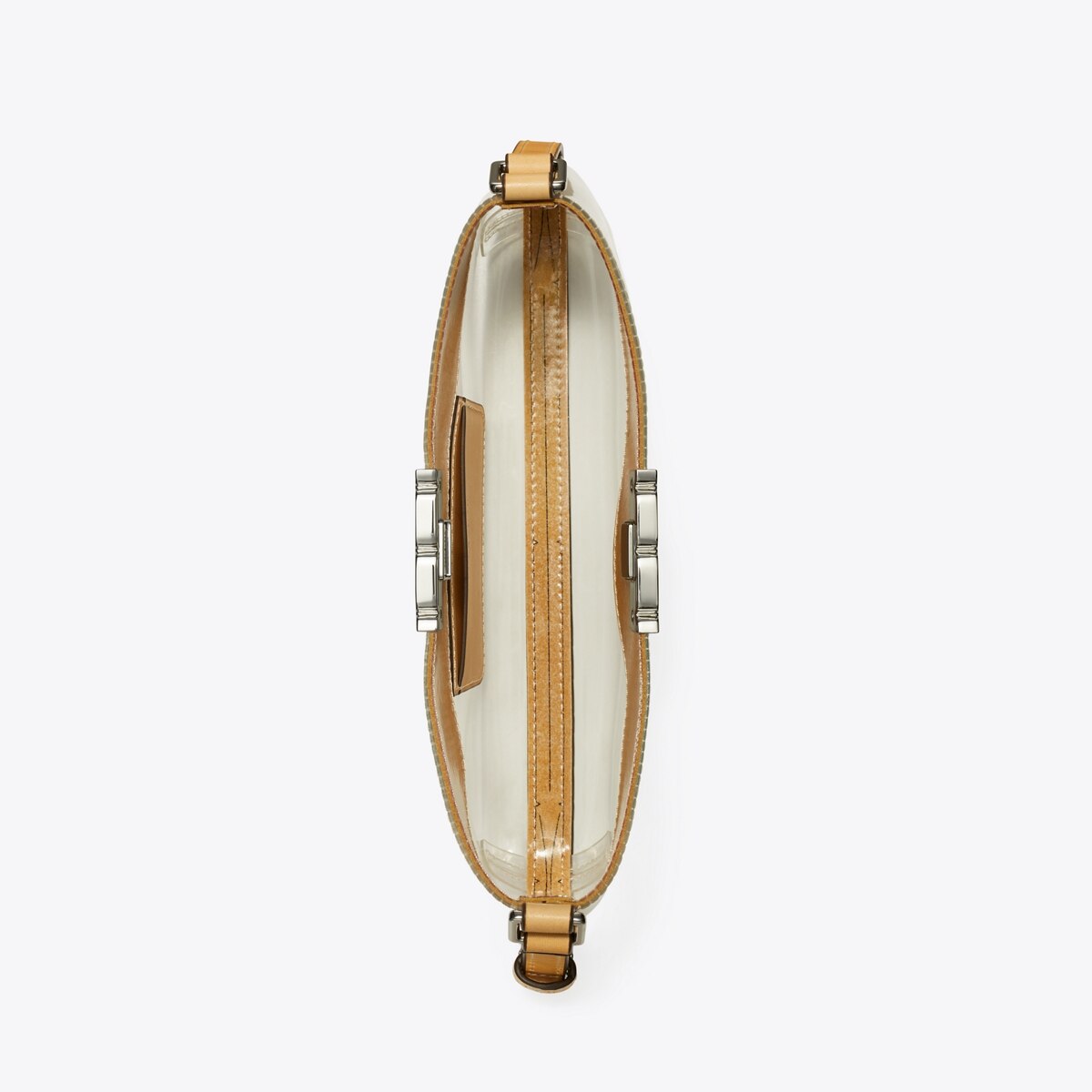 کیف دوشی زنانه Tory Burch مدل Eleanor Clear Slim in white, size OS سفید