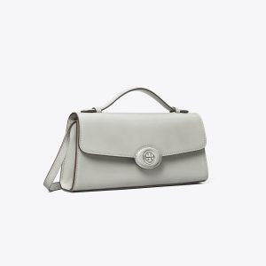 کیف کراس‌بادی زنانه Tory Burch مدل Mini Robinson Spazzolato  in gray, size OS gray