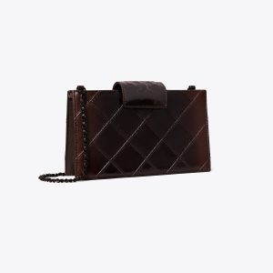 کیف کراسبادی زنانه Tory Burch مدل Mini Fleming Patent in red, size OS red