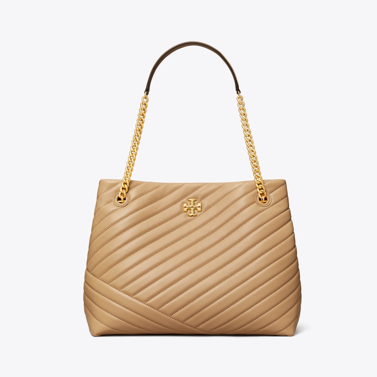 کیف توت زنانه Tory Burch مدل Kira Chevron in beige, size OS beige
