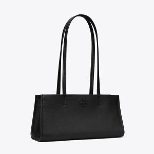 کیف دستی زنانه Tory Burch مدل Leather East West  in black, size OS مشکی
